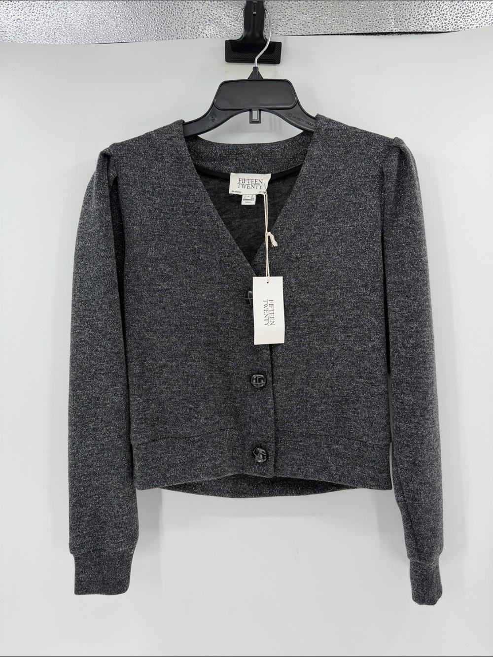 Fifteen Twenty Madeline Cardigan - Black w/silver - S - New with tags